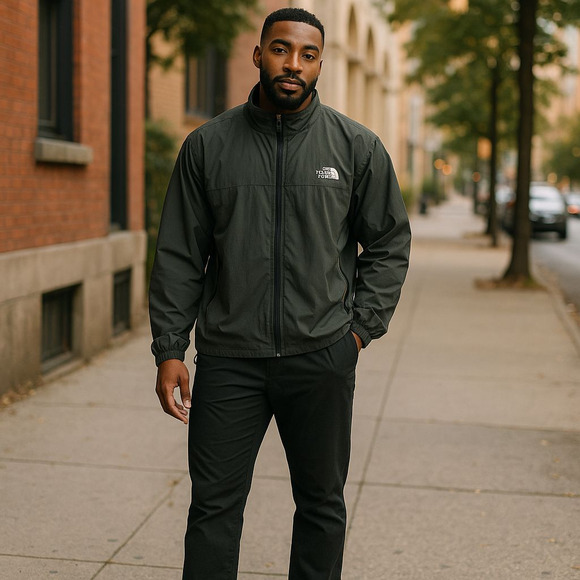 The North Face Green Zip Up Lined Fleece Lined Jacket Size XL - Picture 1 of 9